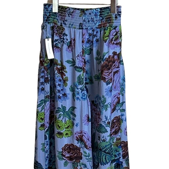 Maeve Anthropologie Floral Terrace Wide Leg Palazzo Pants Blue Purple Size 0 NWT - Picture 5 of 9